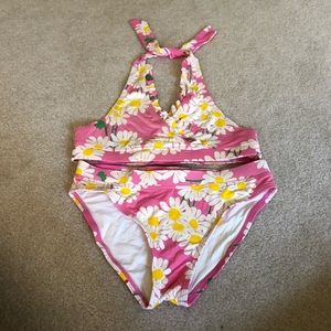 Girls’ Floral Two-piece Swim Suit